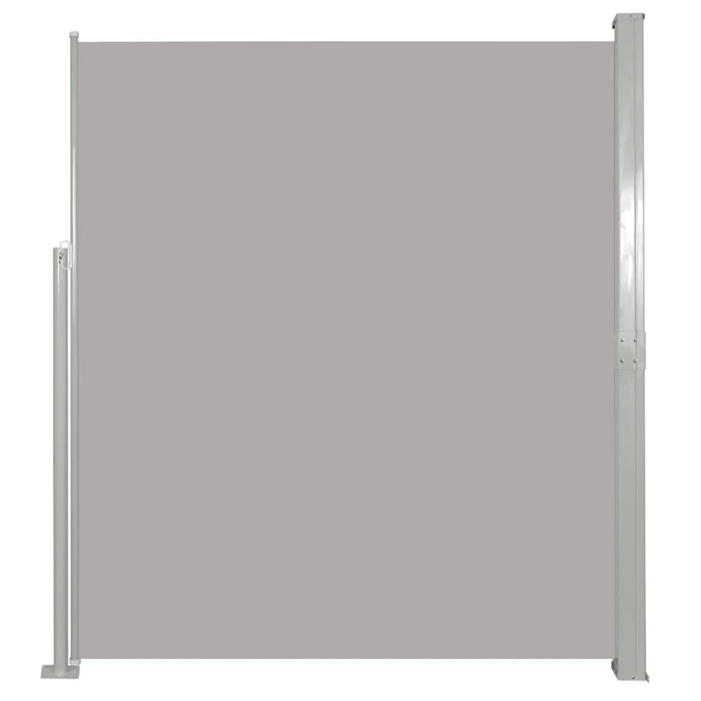 Zatahovací boční markýza/zástěna na terasu 140 x 500 cm šedá
