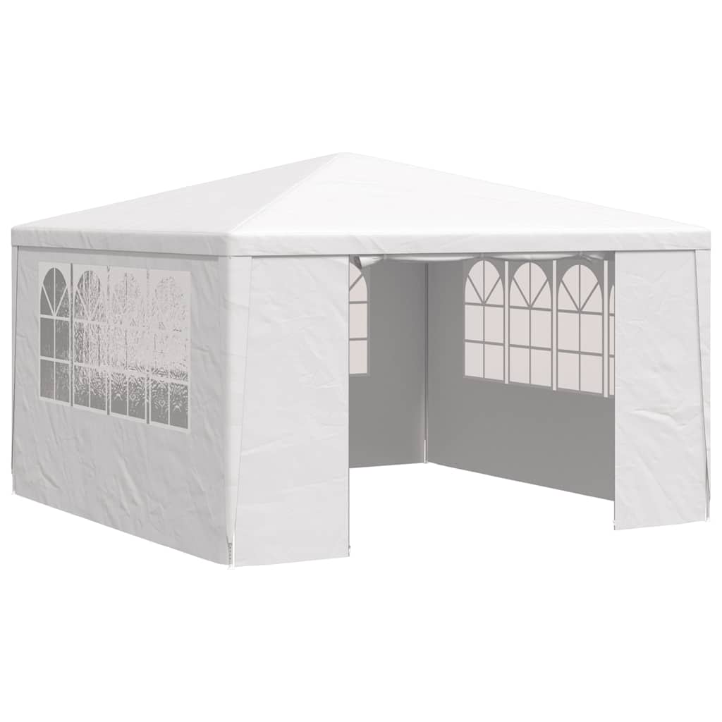 Profesionální party stan s bočnicemi 4 x 4 m bílý 90 g/m²