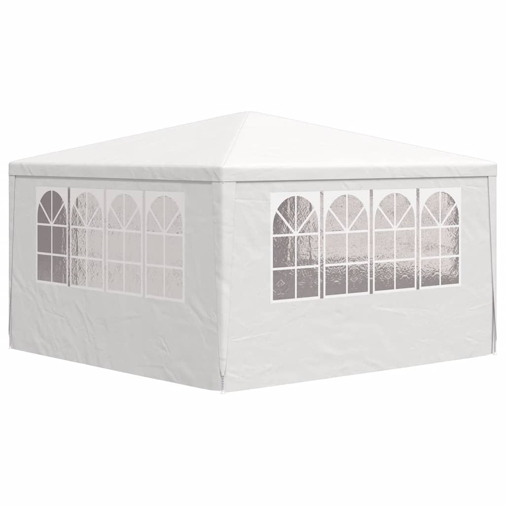 Profesionální party stan s bočnicemi 4 x 4 m bílý 90 g/m²