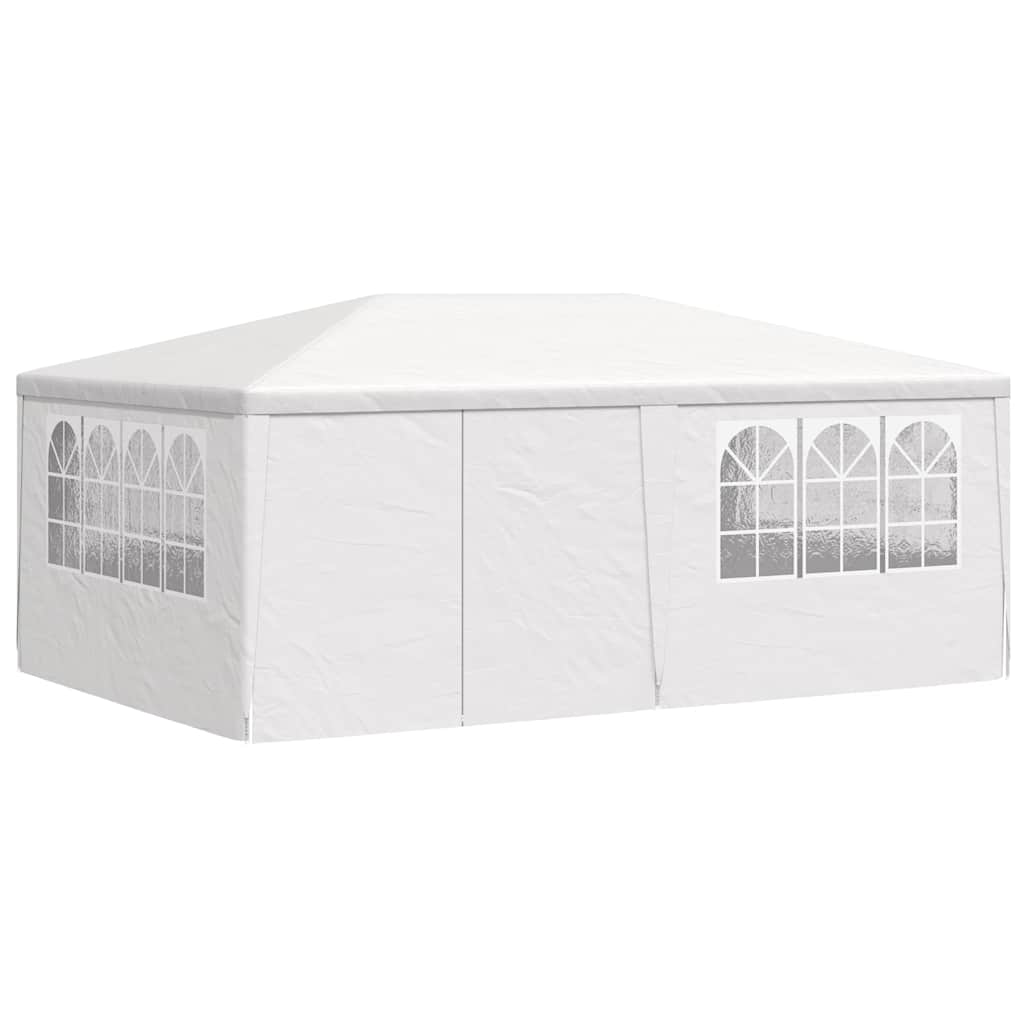 Profesionální party stan s bočnicemi 4 x 6 m bílý 90 g/m²