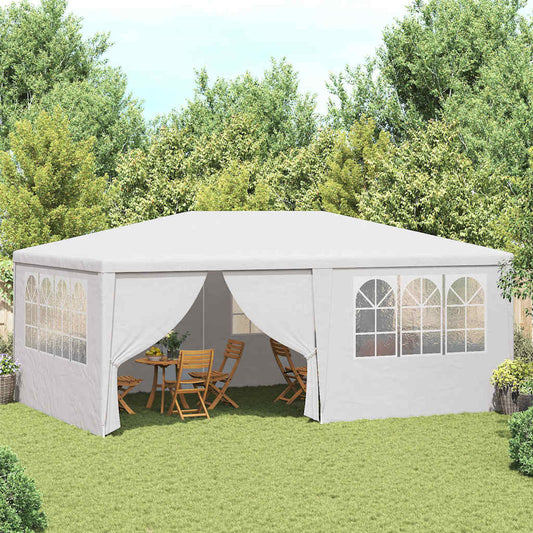 Profesionální party stan s bočnicemi 4 x 6 m bílý 90 g/m²