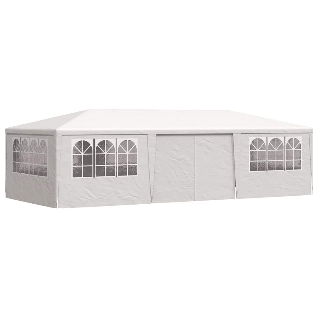 Profesionální party stan s bočnicemi 4 x 9 m bílý 90 g/m²