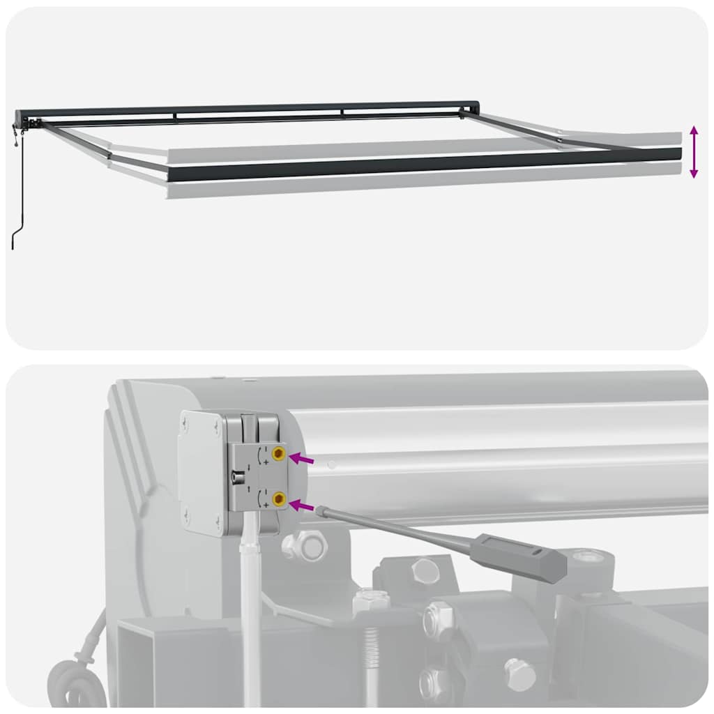 Markýza Antracit 4,5 × 3 m kov