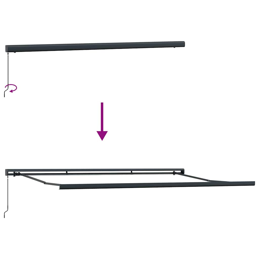 Markýza Antracit 4,5 × 3 m kov