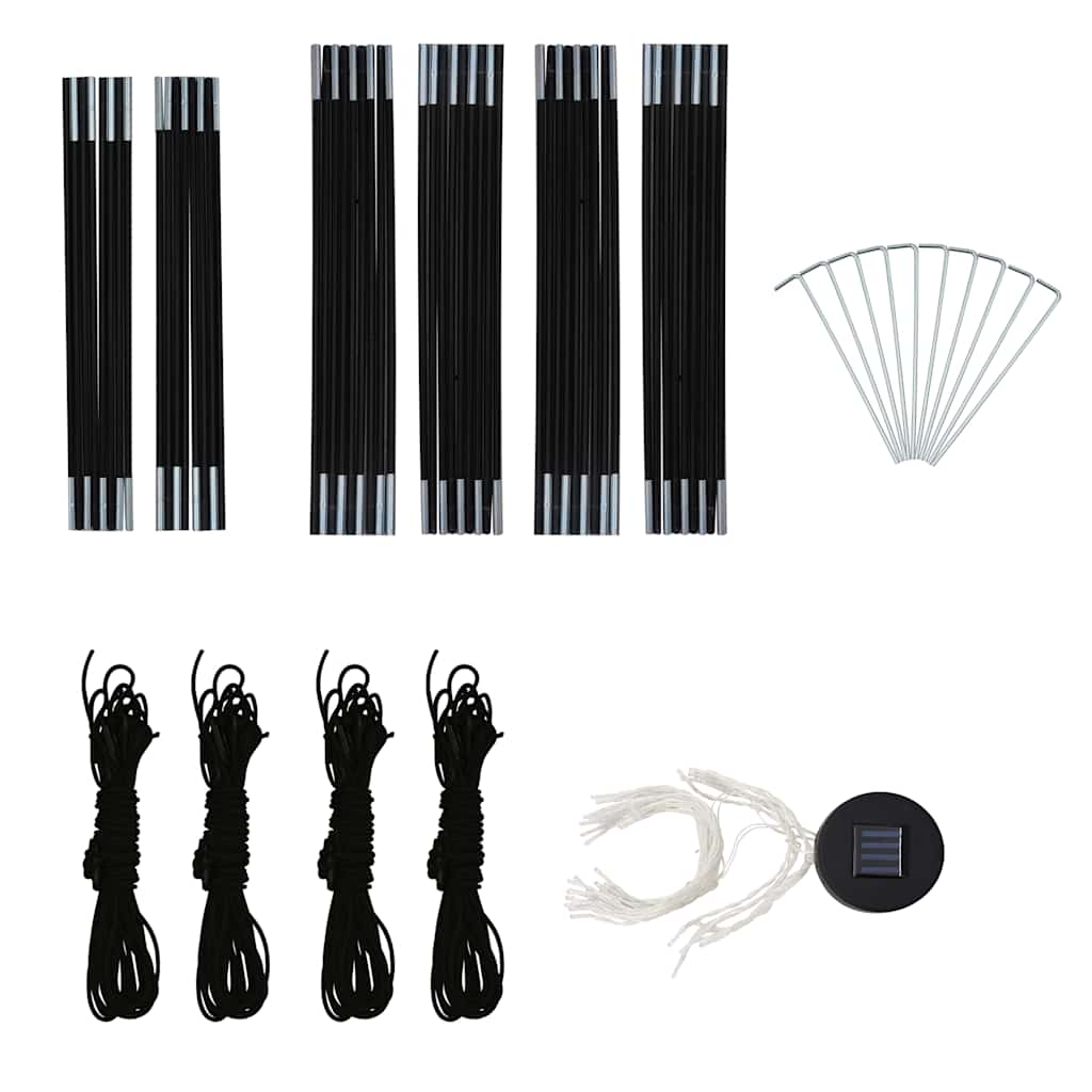 Party stan s LED světly 4 boční stěny 3,6 x 3,6 x 2,3 m modrý