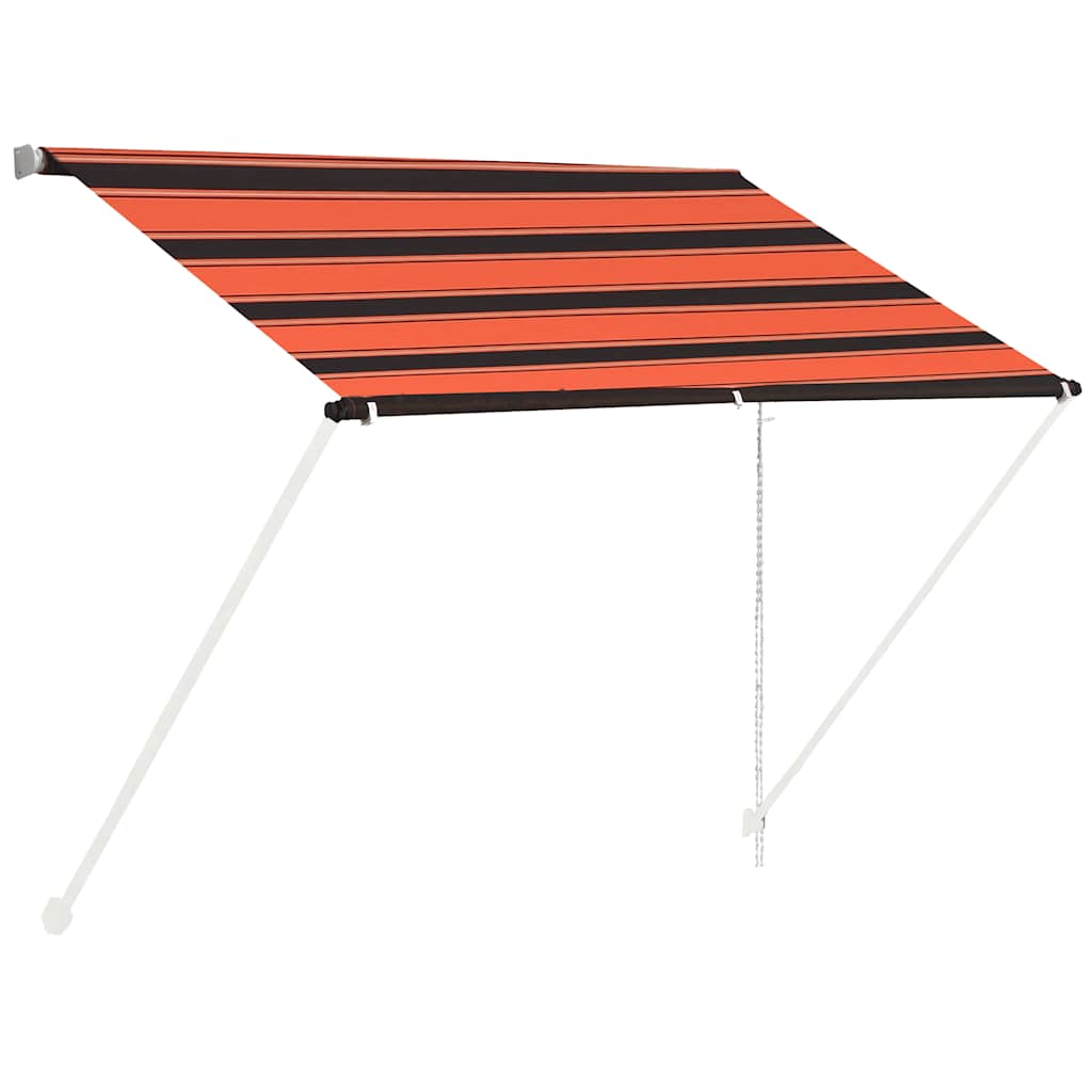 Zatahovací markýza 100 x 150 cm oranžovo-hnědá