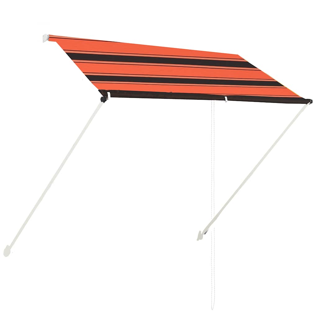 Zatahovací markýza 200 x 150 cm oranžovo-hnědá