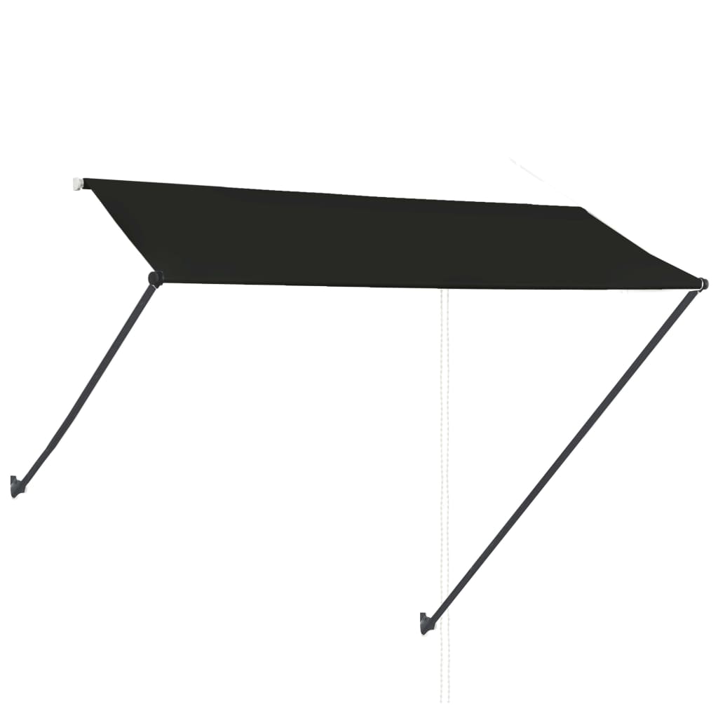 Zatahovací markýza s LED světlem 300 x 150 cm antracitová