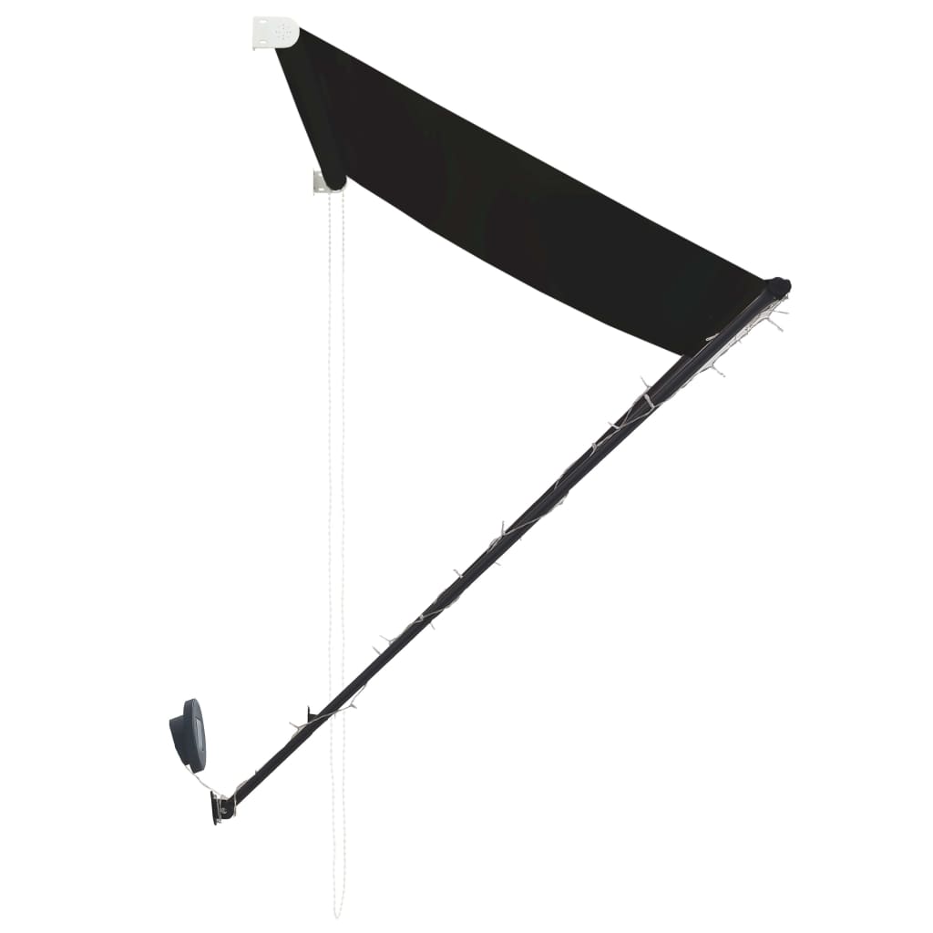 Zatahovací markýza s LED světlem 300 x 150 cm antracitová