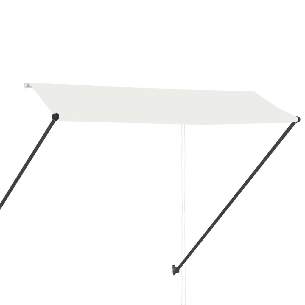 Zatahovací markýza s LED světlem 300 x 150 cm krémová