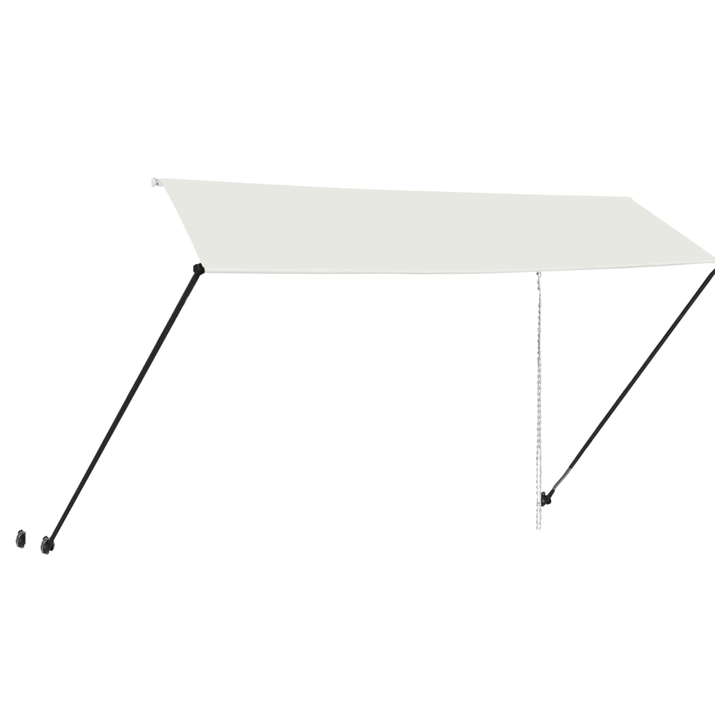Zatahovací markýza s LED světlem 350 x 150 cm krémová