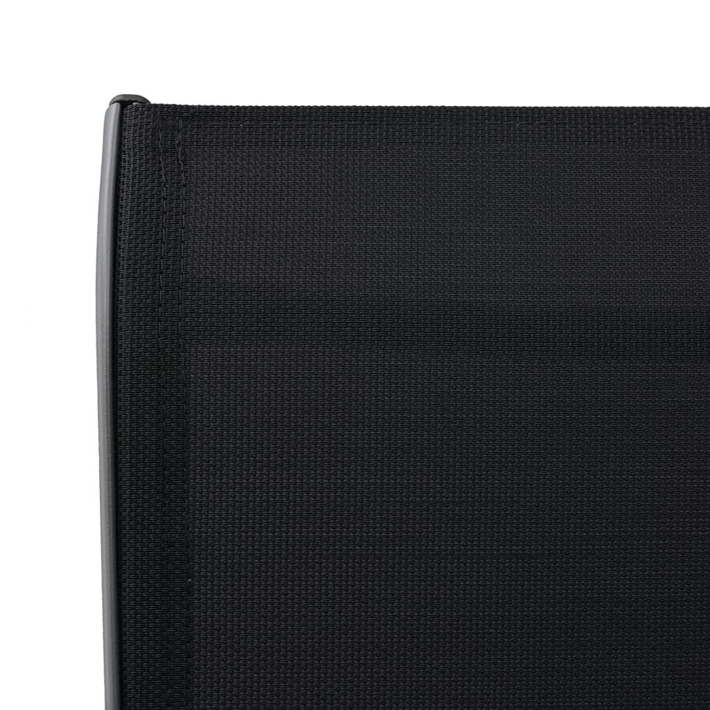Zahradní barové židle 4 ks černé textilen