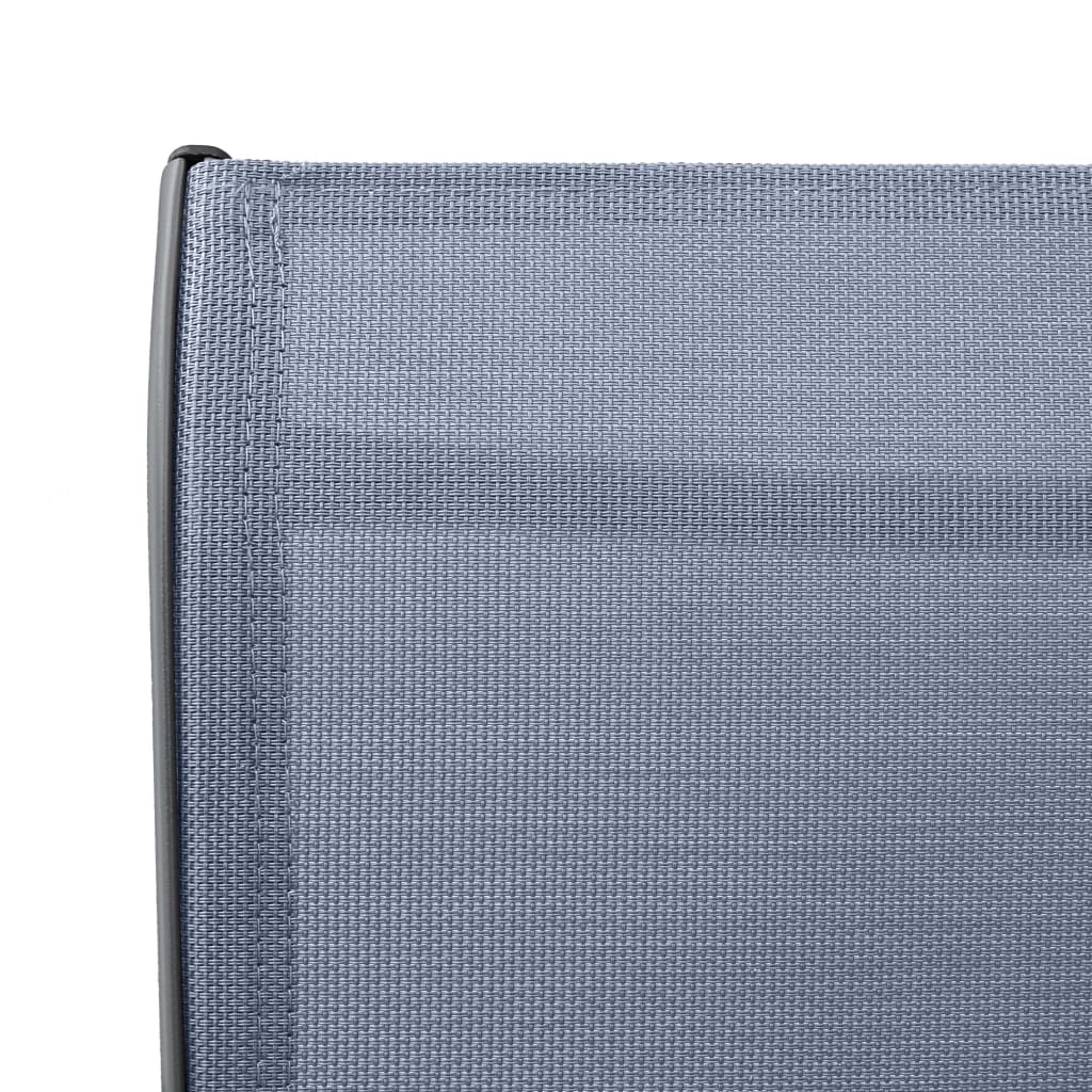 Zahradní barové židle 4 ks šedé textilen