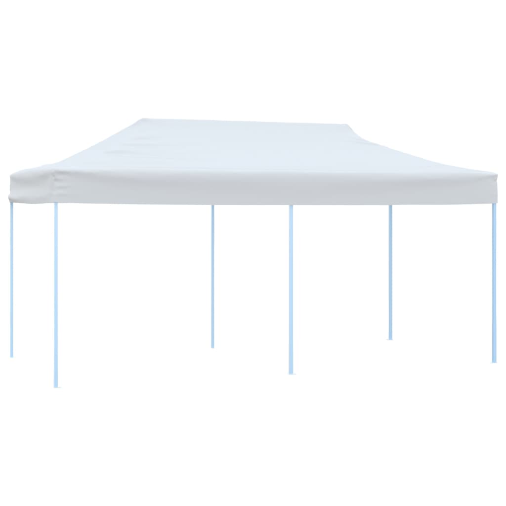 Skládací nůžkový stan s bočními stěnami 3 x 6 m ocel bílý