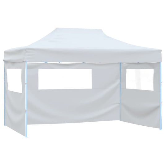 Skládací party stan se 3 stěnami 291x413x315 cm bílý