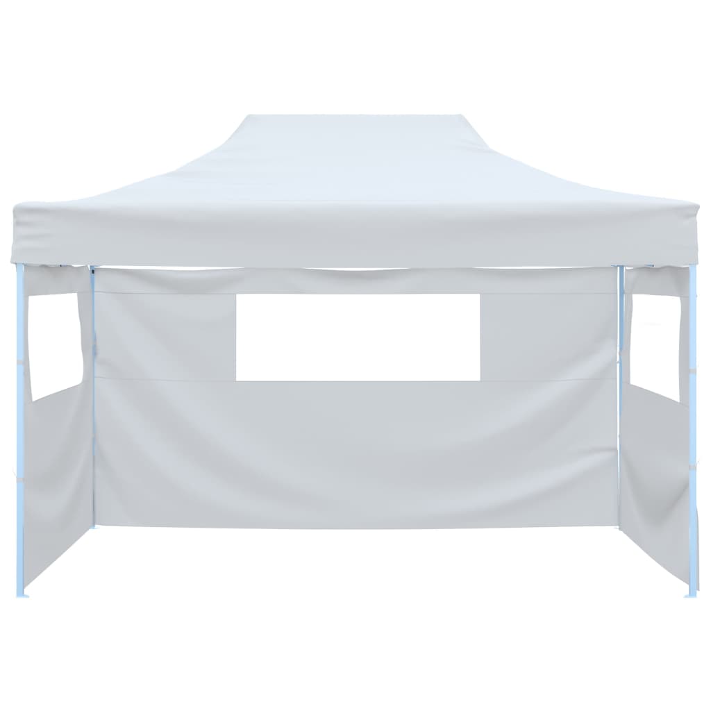 Skládací party stan se 3 stěnami 291x413x315 cm bílý