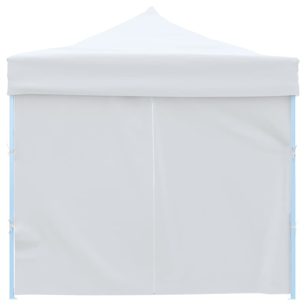 Skládací nůžkový stan s 8 bočními stěnami 3 x 9 m bílý
