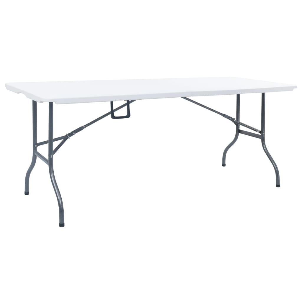Skládací zahradní stůl bílý 180 x 72 x 72 cm HDPE