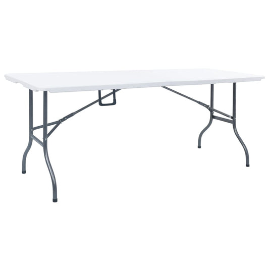 Skládací zahradní stůl bílý 180 x 72 x 72 cm HDPE