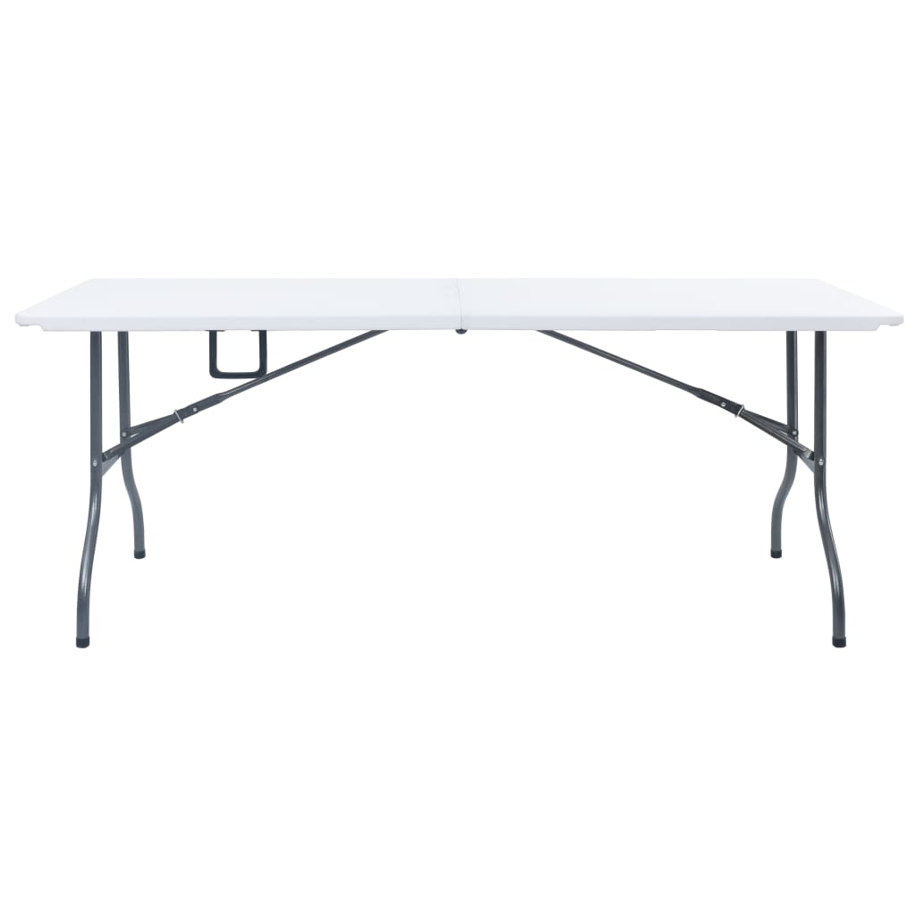 Skládací zahradní stůl bílý 180 x 72 x 72 cm HDPE