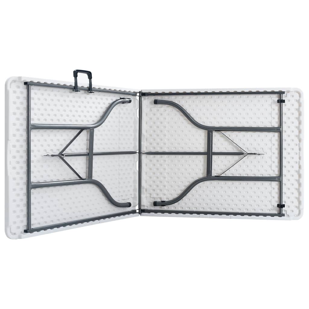 Skládací zahradní stůl bílý 180 x 72 x 72 cm HDPE