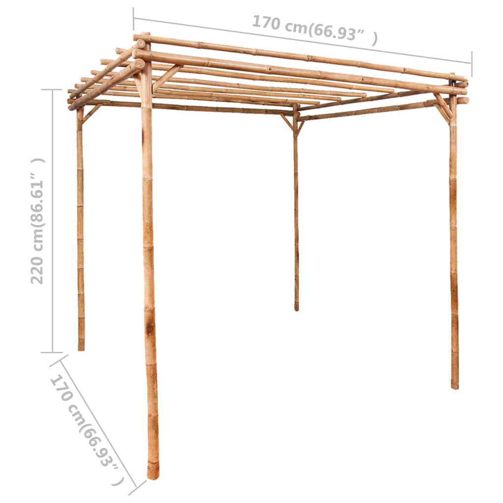 Pergola bambus 170 x 170 x 220 cm