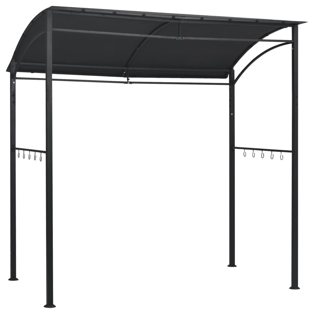 Grilovací altán 215 x 150 x 220 cm antracitový ocel