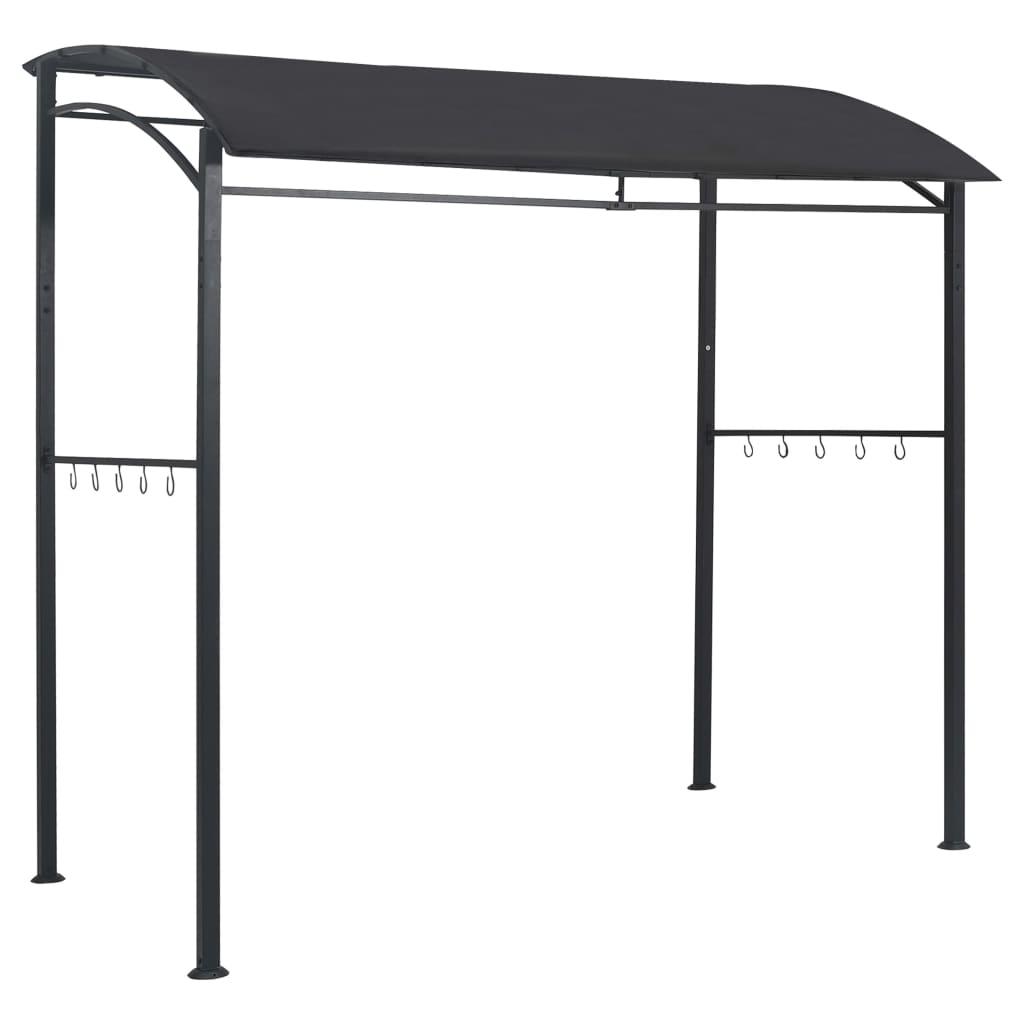 Grilovací altán 215 x 150 x 220 cm antracitový ocel
