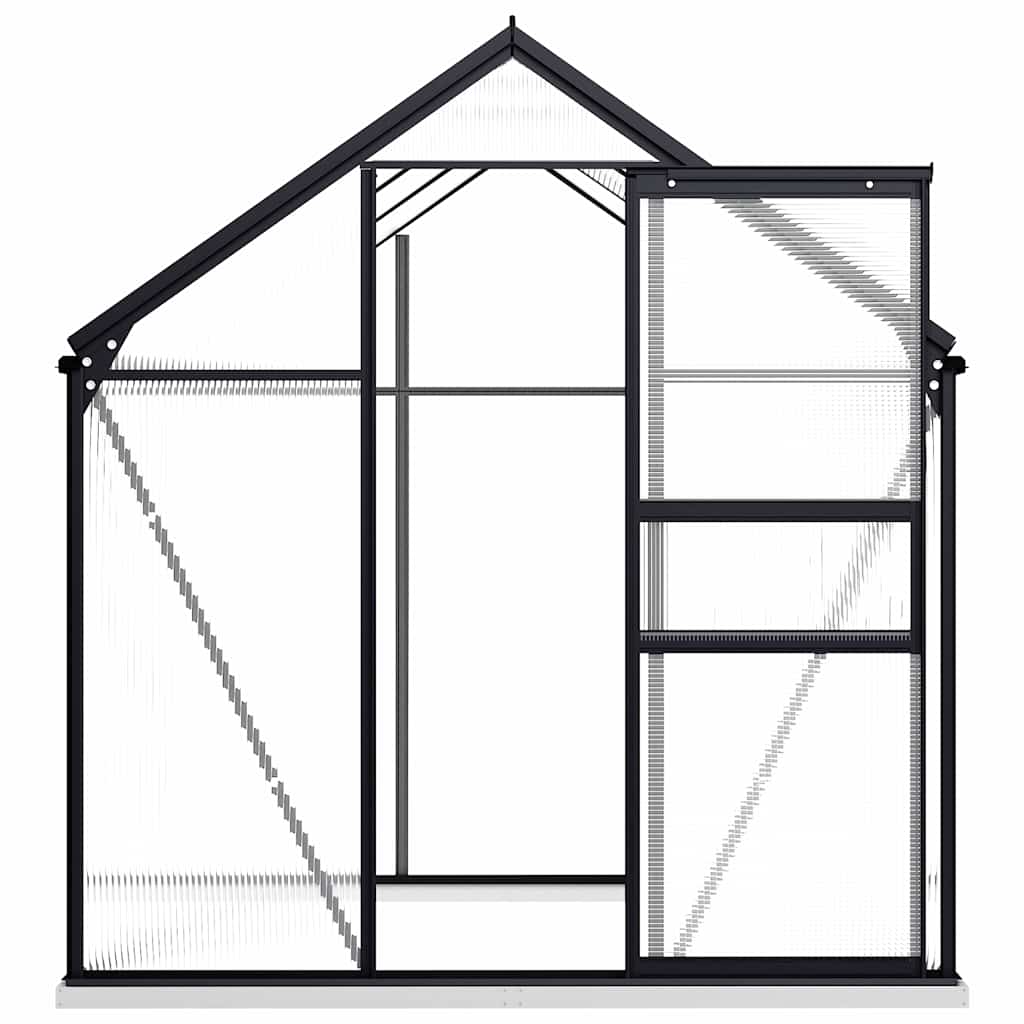 Skleník s podkladovým rámem antracitový 3,61 m²