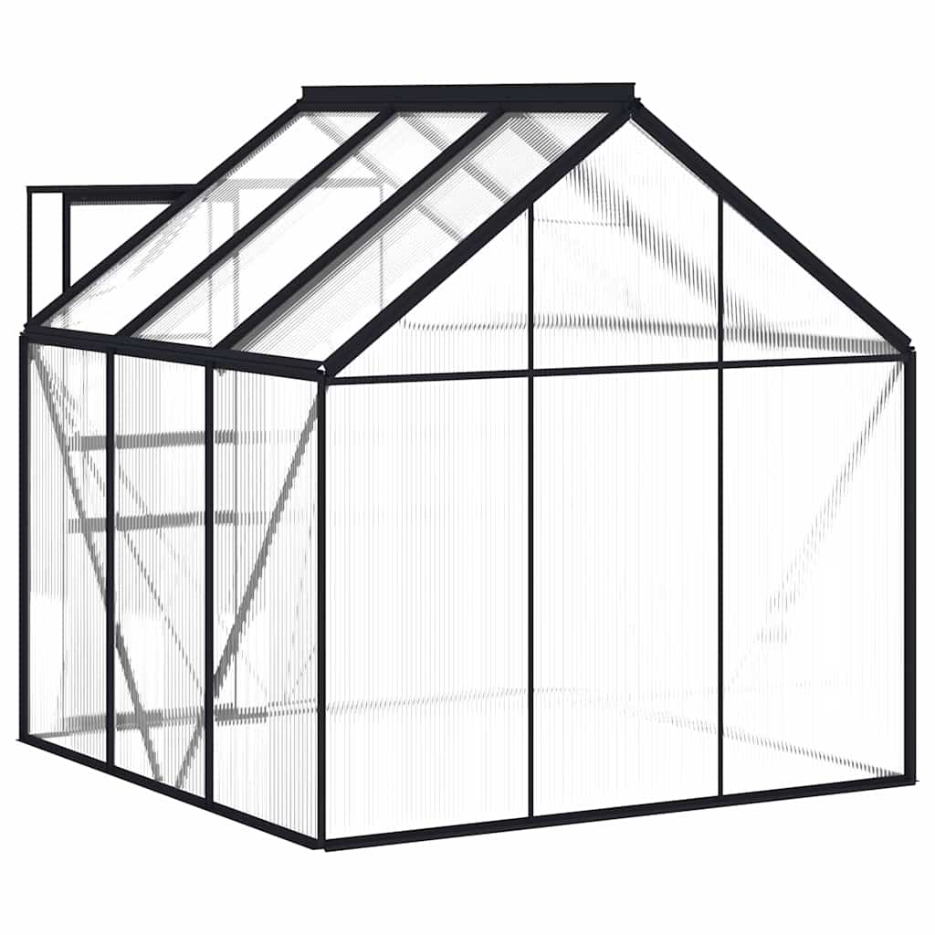 Skleník s podkladovým rámem antracitový 3,61 m²