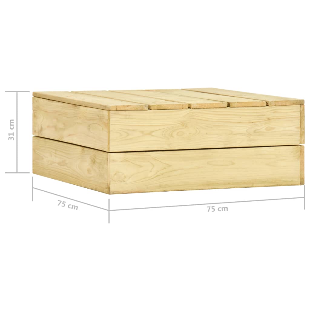 Zahradní stolek 75 x 75 x 31 cm impregnované borové dřevo