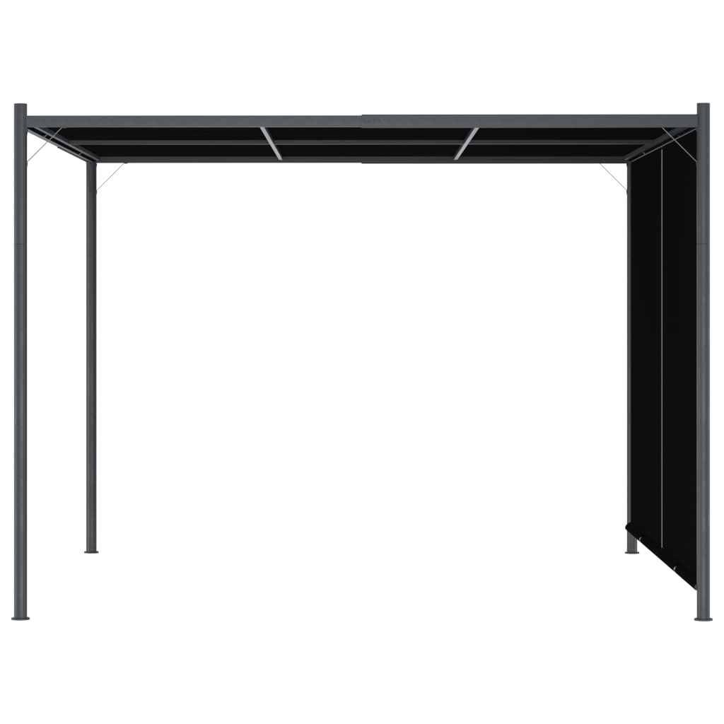 Zahradní pergola se zatahovací střechou 3 x 3 m antracitová