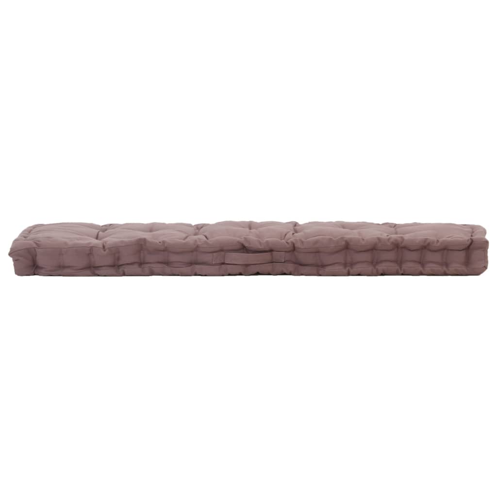 Poduška na nábytek z palet bavlna 120 x 40 x 7 cm taupe