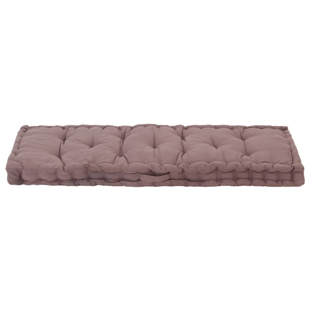 Poduška na nábytek z palet bavlna 120 x 40 x 7 cm taupe