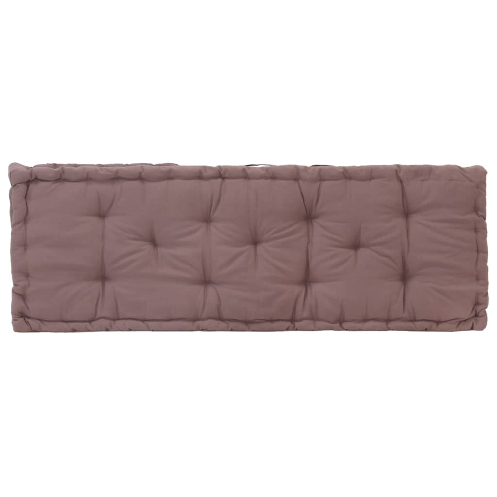 Poduška na nábytek z palet bavlna 120 x 40 x 7 cm taupe