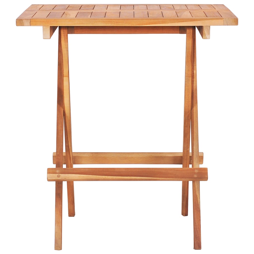 Skládací bistro stolek 60 x 60 x 65 cm masivní teakové dřevo