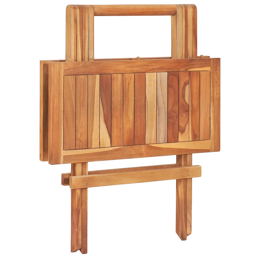 Skládací bistro stolek 60 x 60 x 65 cm masivní teakové dřevo