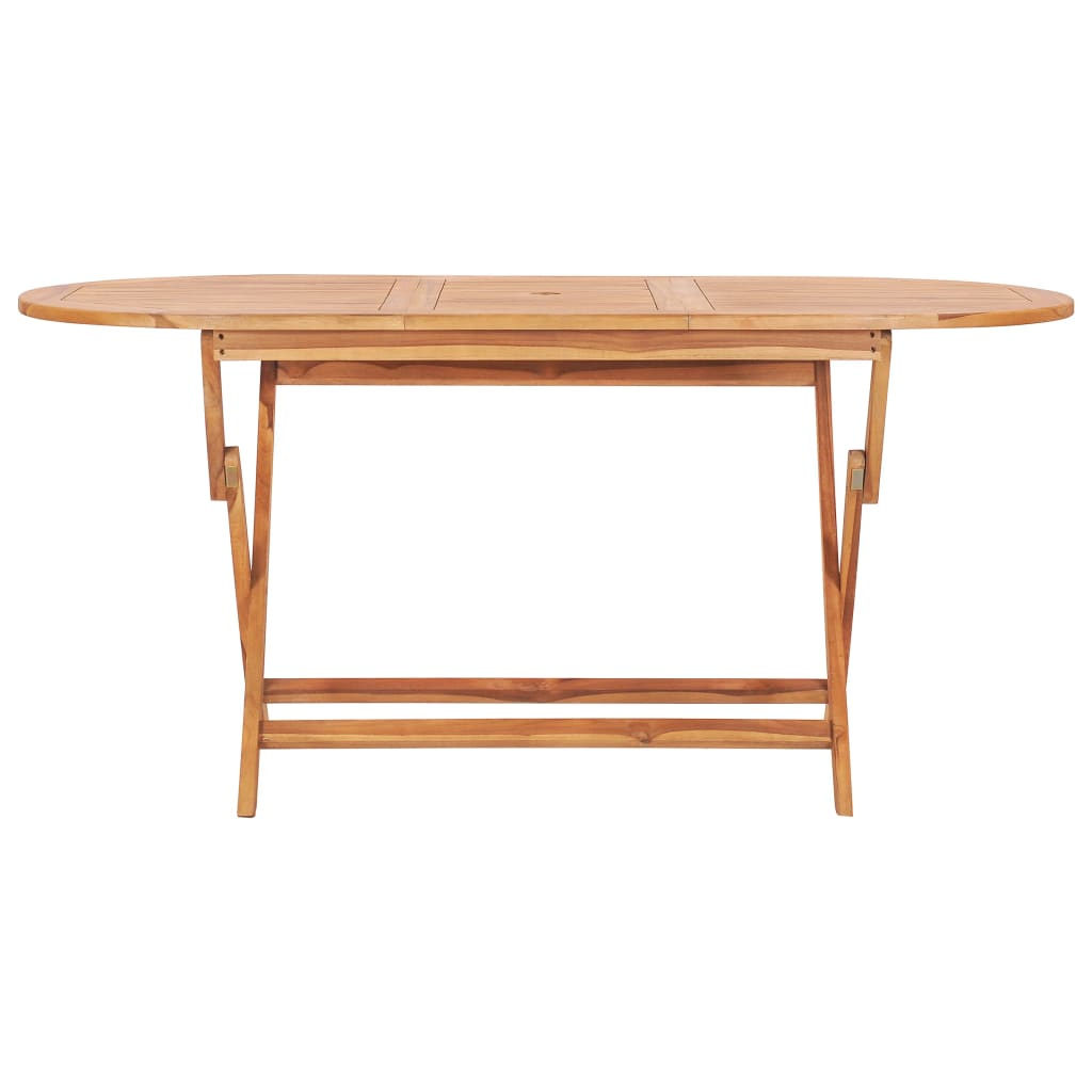 Skládací zahradní stůl 160 x 80 x 75 cm masivní teakové dřevo
