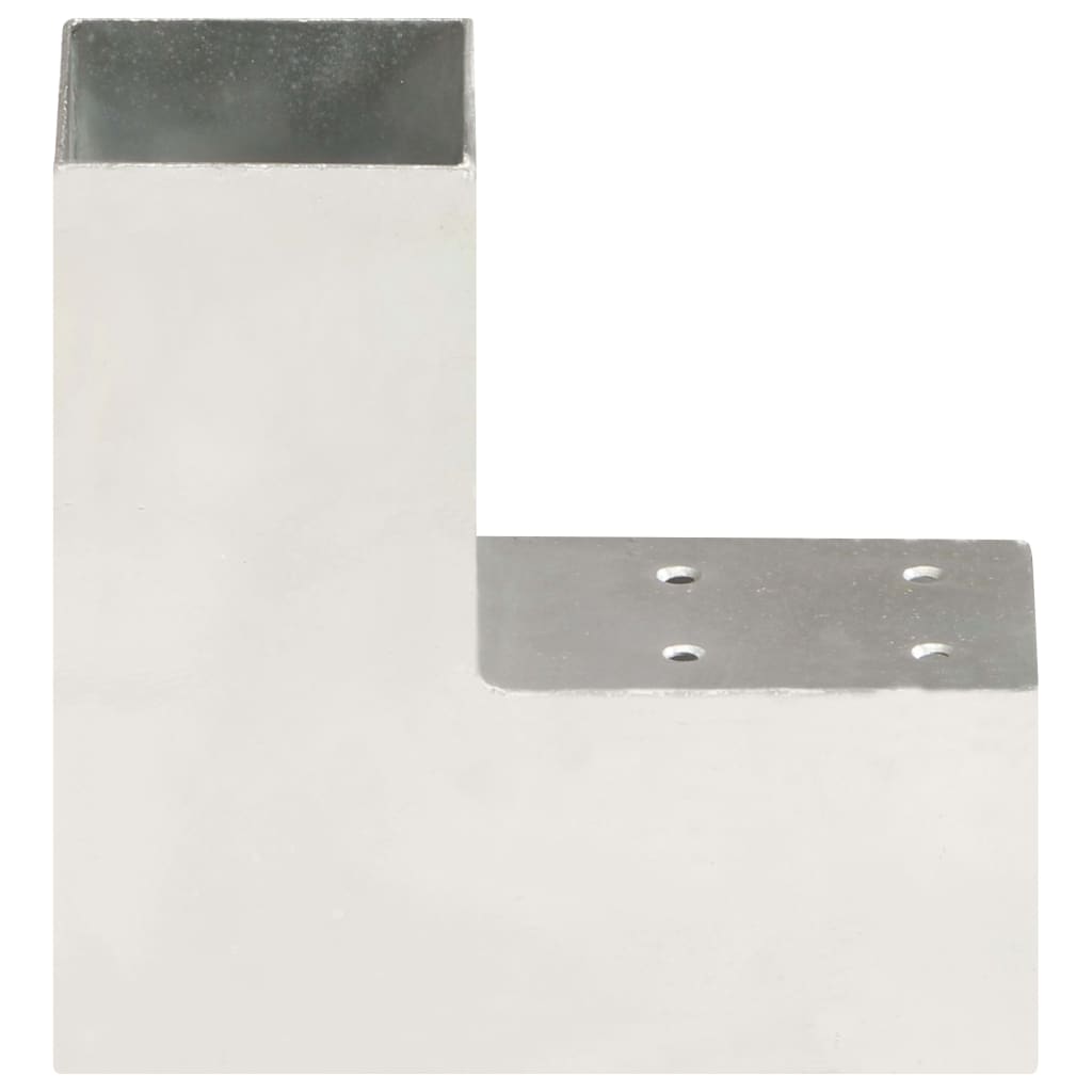 Trámová spojka 4 ks ve tvaru L pozinkovaný kov 71 x 71 mm