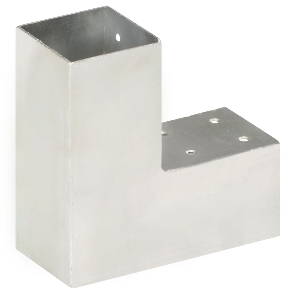 Trámová spojka 4 ks ve tvaru L pozinkovaný kov 71 x 71 mm