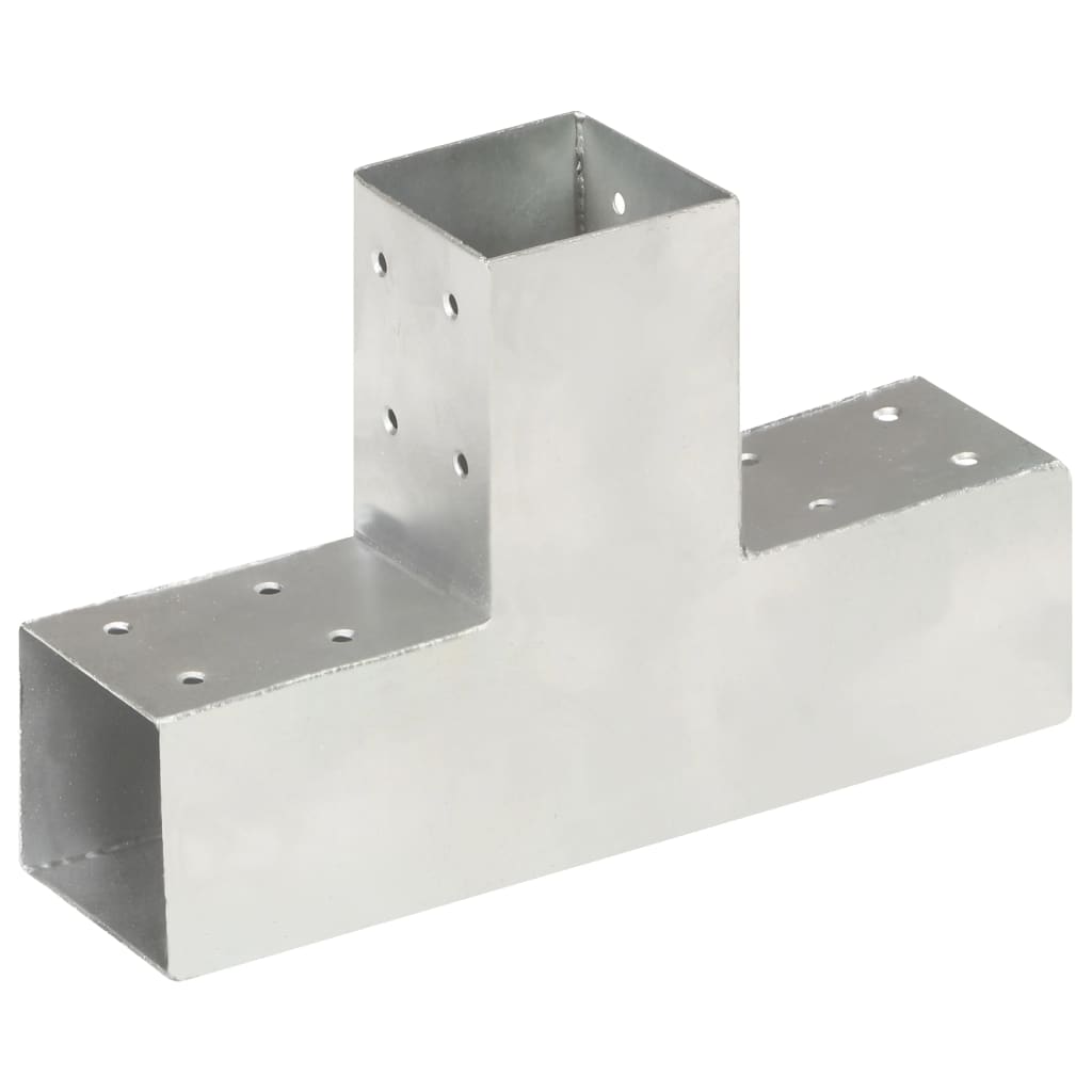 Trámová spojka 4 ks ve tvaru T pozinkovaný kov 71 x 71 mm