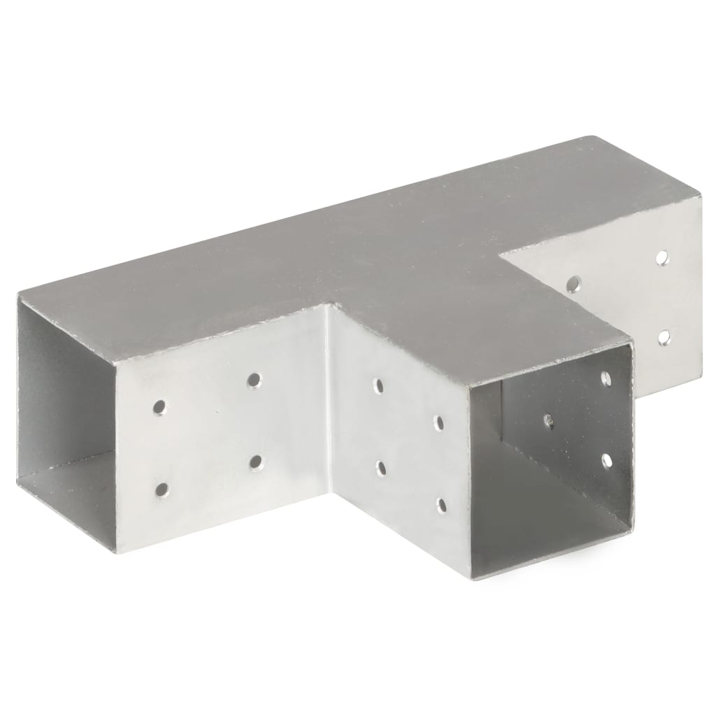 Trámová spojka 4 ks ve tvaru T pozinkovaný kov 81 x 81 mm
