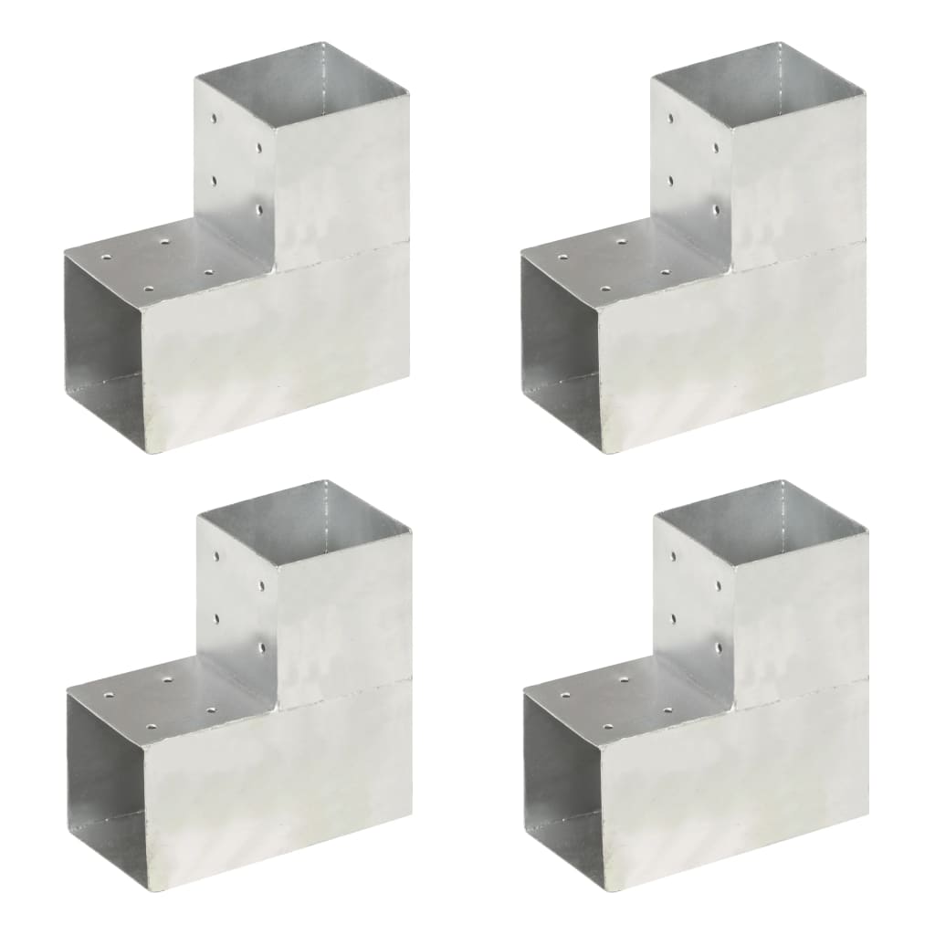 Trámová spojka 4 ks ve tvaru L pozinkovaný kov 101 x 101 mm