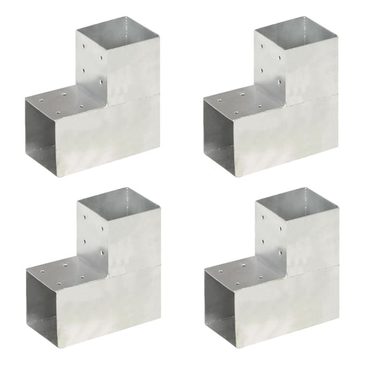 Trámová spojka 4 ks ve tvaru L pozinkovaný kov 101 x 101 mm