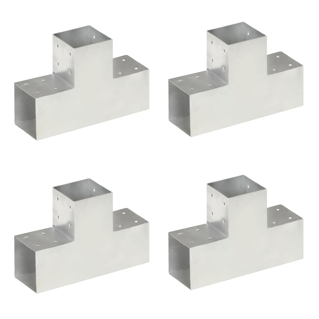 Trámová spojka 4 ks ve tvaru T pozinkovaný kov 101 x 101 mm