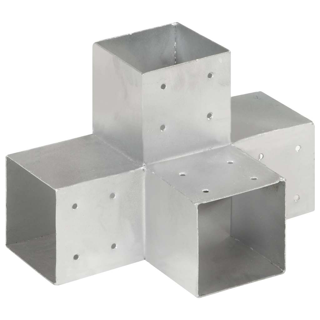 Trámová spojka 4 ks ve tvaru X pozinkovaný kov 101 x 101 mm