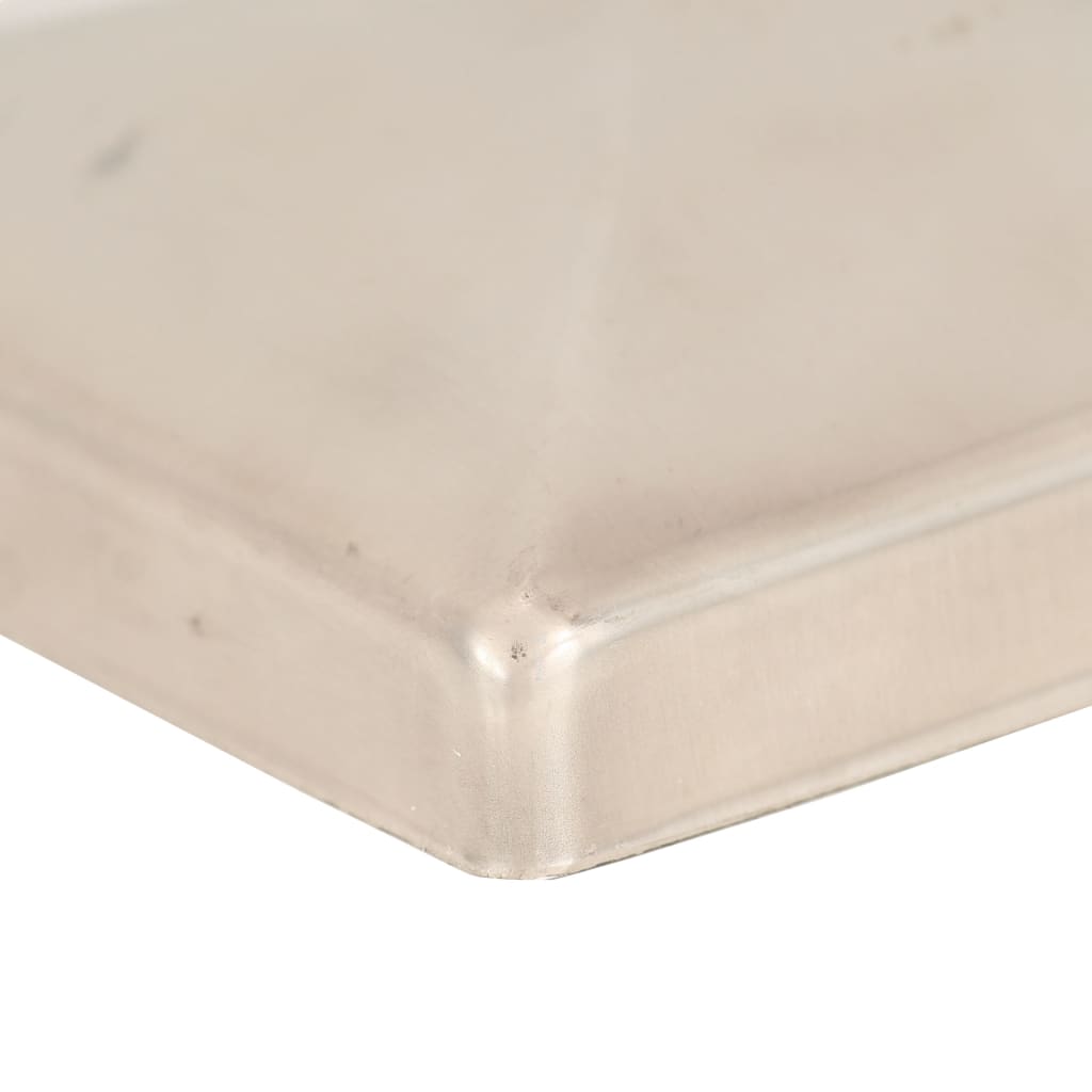 Krytky na plotové sloupky ve tvaru stříšky 6 ks nerez 101x101mm
