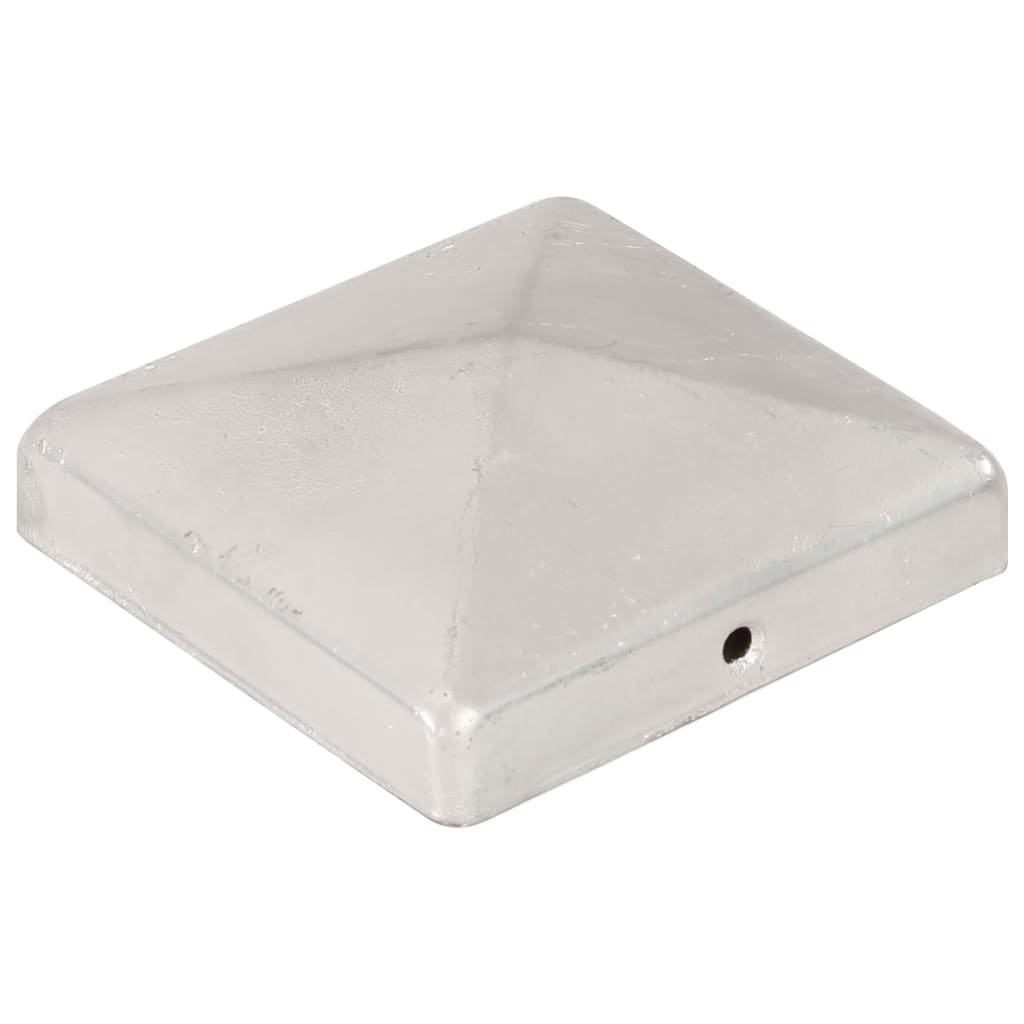 Krytky na plotové sloupky stříška 6ks pozinkovaný kov 101x101mm