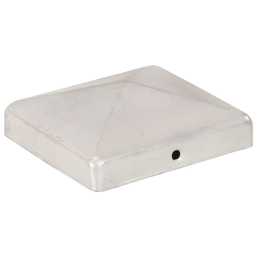 Krytky na plotové sloupky stříška 6ks pozinkovaný kov 101x101mm