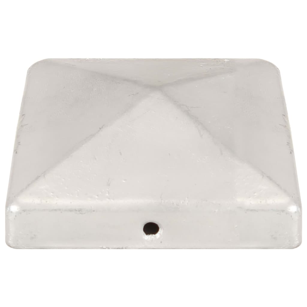 Krytky na plotové sloupky stříška 6ks pozinkovaný kov 101x101mm